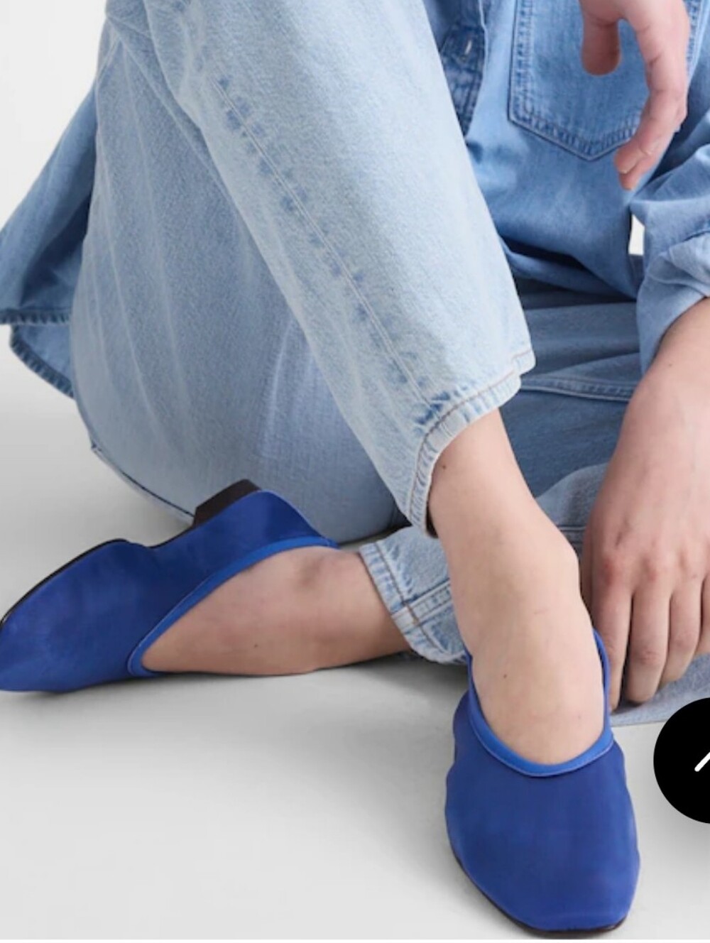 Madewell The Mylie Mesh Ballet Flat in Retro Blue